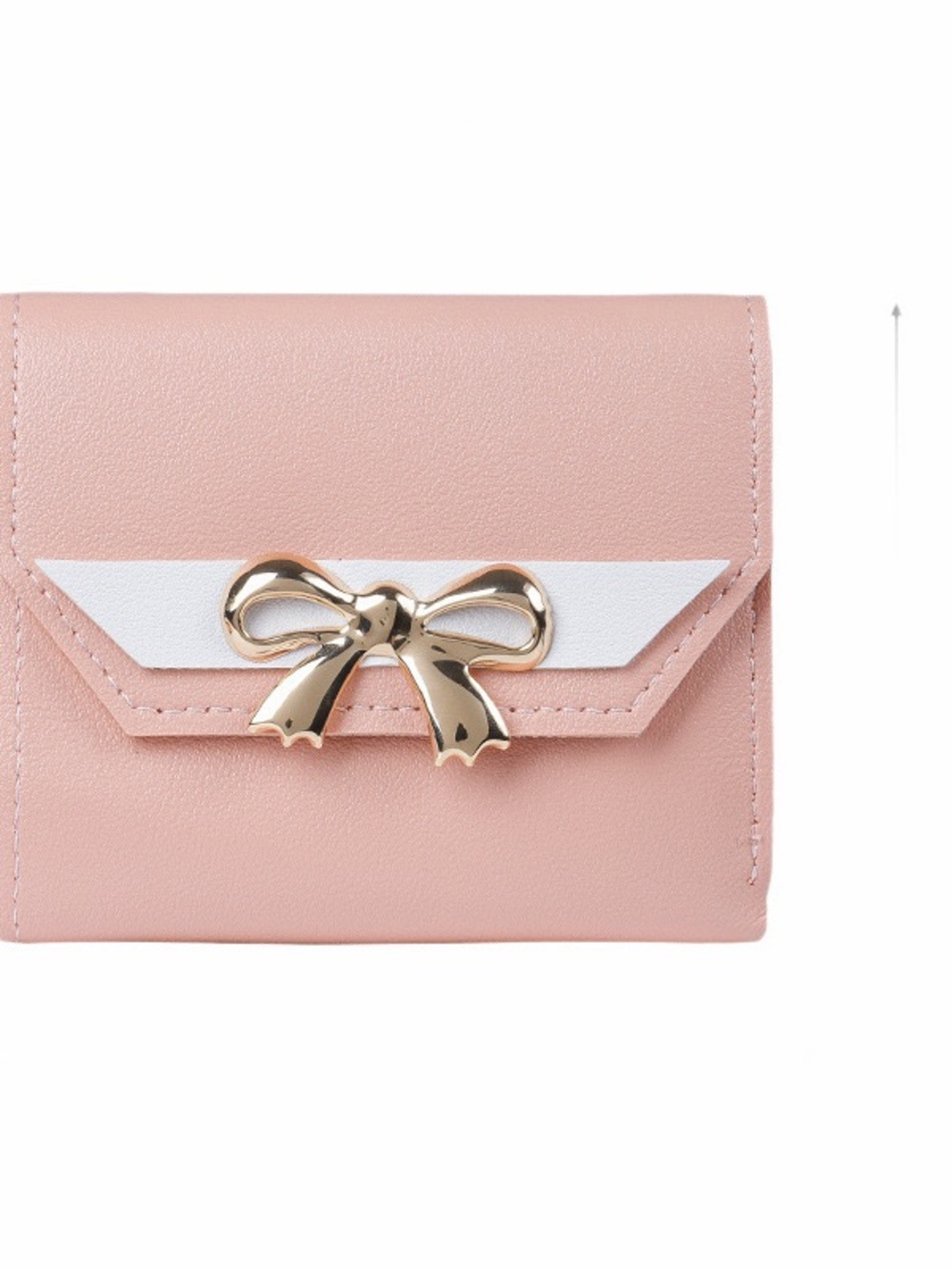 Elegant Pink Wallet with Gold Bow Accent